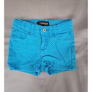 Jordache Blue Polka Dot Midi Shorts for Toddler Girls 3T - Adjustable Waist
